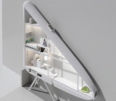 Vista al interior de la casa Keret