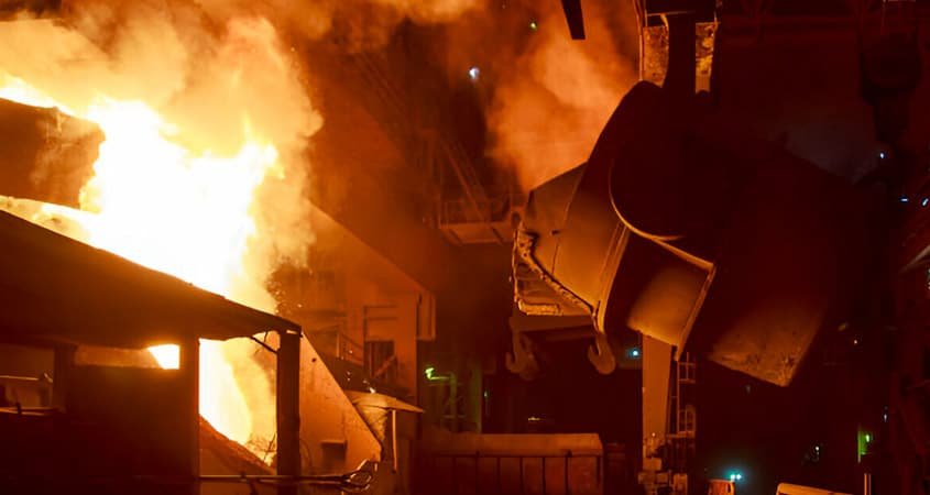Fabricación de acero usando un horno de oxígeno básico