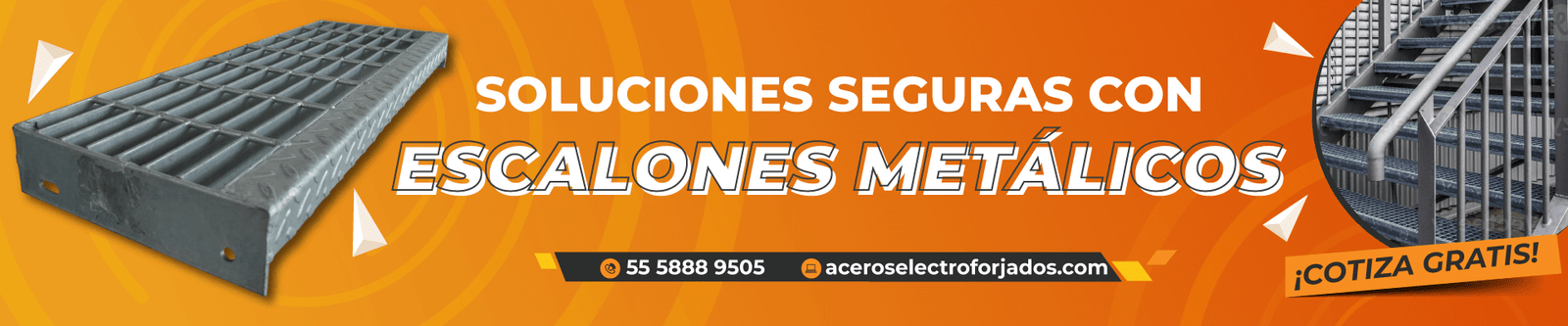 Escalones metálicos para construcción