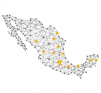 Mapa de México aceros electroforjados