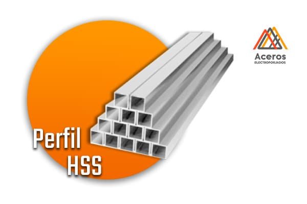 Perfil HSS sobre fondo blanco