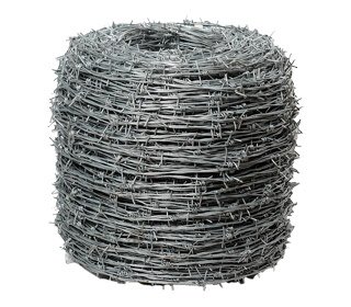Acercamiento a un rollo de alambre de púas - Aceros Electroforjados